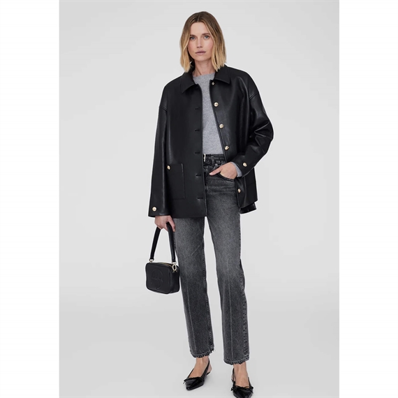 Anine Bing Lili Taske, Black Pebbled  